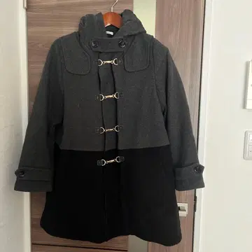 Pastel Miam 더플 코트 그레이와 블랙