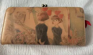 지브리 아트 가죽 시리즈 마녀 배달부 키키 가마구치 장지갑