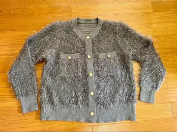 반짝반짝 그레이 긴팔 가디건