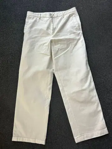 ZARA 화이트 와이드 스트레이트 데님 USA W34