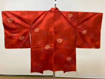 빨간 모란꽃 패턴 겉옷