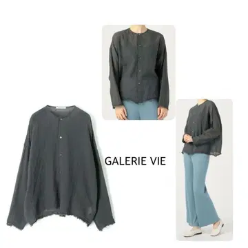 최근 GALERIE VIE 슈링크 코튼 크루넥 셔츠 그레이 36