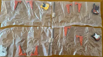 반다이 fender 기타형 캡슐 토이 세트