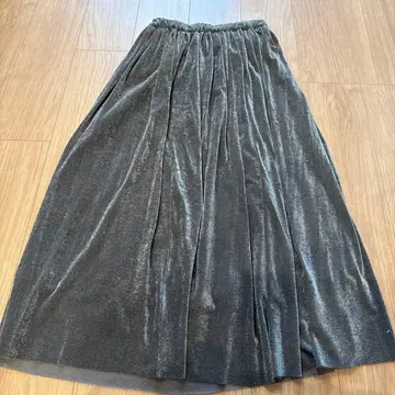 그레이 플레어 스커트