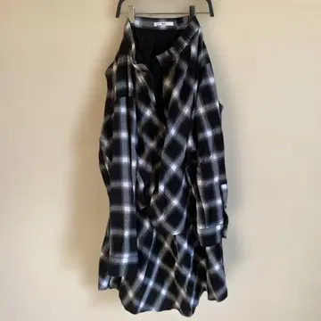SLY PLAID LAYERED 격자 무늬 레이어드 롱 스커트