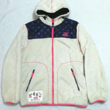 CHAMS 허벅지 크로 리버서블 플리스 자켓 (M) 아-링 핑크