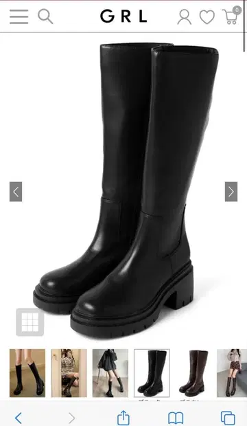 가죽 트랙 밑창 롱 부츠 [zr1072]