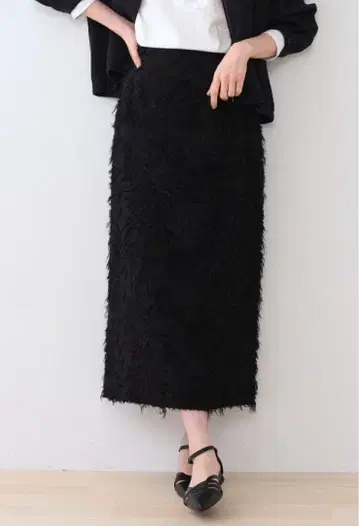 택 포함 새상품 인디비 프린지 블랙 타이트 스커트