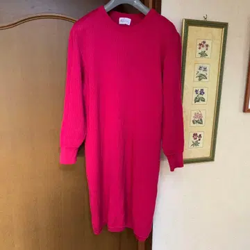 일본제 모 100% 니트 원피스 프리 사이즈 빅 사이즈 따뜻한