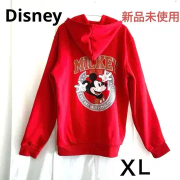 미사용 새상품 Disney 빈티지 빨간색 후드티 L
