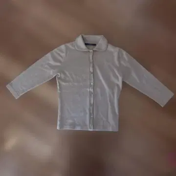 MACPHEE 베이지 가디건 7부 소매