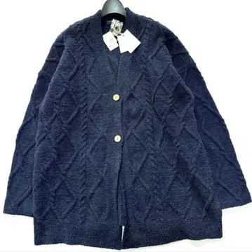 미사용 택 포함! 베어풋 드림즈 파일 원단 케이블 니트 가디건