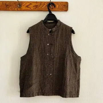 LUEUF 체크 베스트