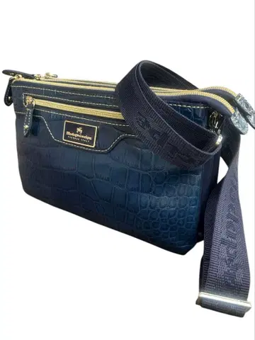 모다 프린치페 숄더백 천연 가죽 네이비 이탈리아제