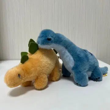 공룡형 봉제 인형 2체 세트