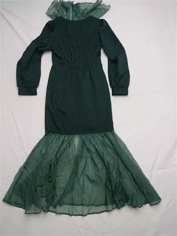 포에틱 프릴 롱 원피스 M 그린