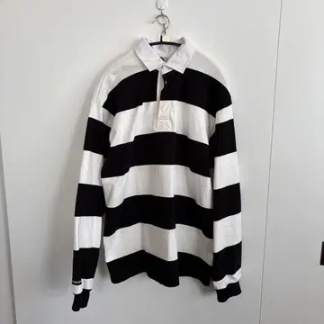 BARBARIAN 럭비 셔츠 XL 블랙/화이트 BEAMS 구매