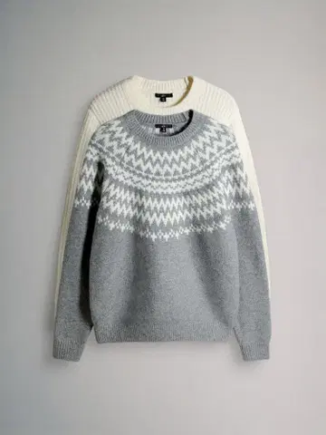 NEXT 페어아일 크루 니트 티셔츠 2개 세트