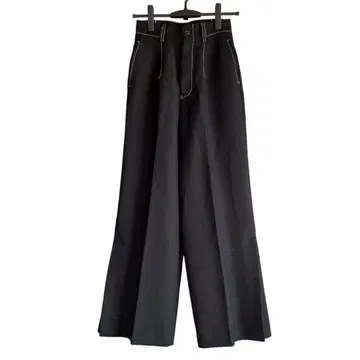 새상품 Jewel Changes 하이웨스트 와이드 팬츠 (XS) 블랙