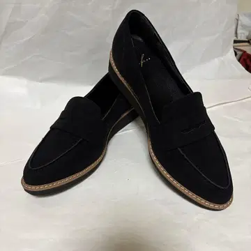 블랙 스웨이드 로퍼 23.5cm