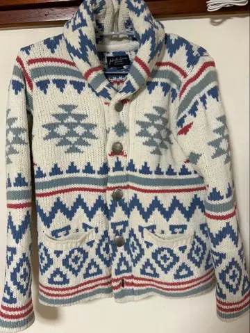 Hula Lani 기하학 패턴 가디건 M