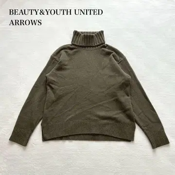 뷰티 앤 유스 울 캐시미어 루즈 터틀넥 니트 와이드 성인