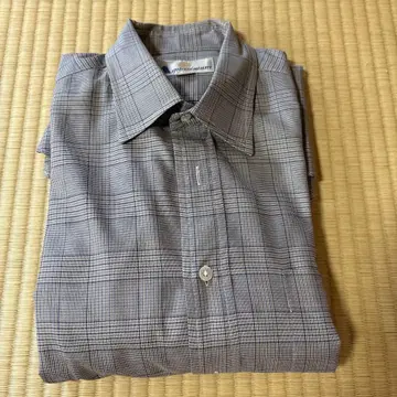 아쿠아스큐텀 체크 무늬 긴팔 셔츠 MEDIUM