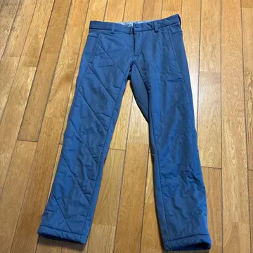 골프용 방한 충전솜 퀼팅 팬츠 파랑