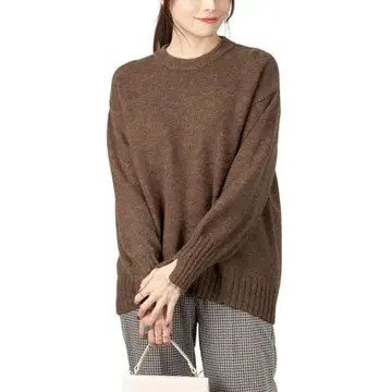 zG555 [ M ] NAVY 니트 크루넥 드롭 숄더