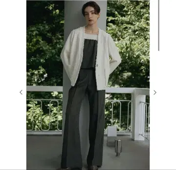 Aimeine 턱 뷔스티에 벨트 x 세미 와이드 팬츠