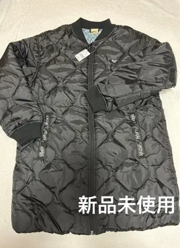 미사용 새상품 록시 퀼팅 코트 충전솜 코트 L 빅 사이즈 블랙