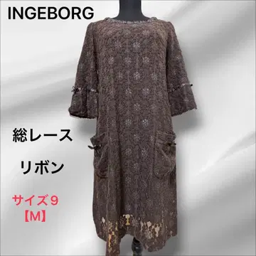 INGEBORG [잉그보르그] 원피스 꽃 리본 전체 레이스 사이즈 M