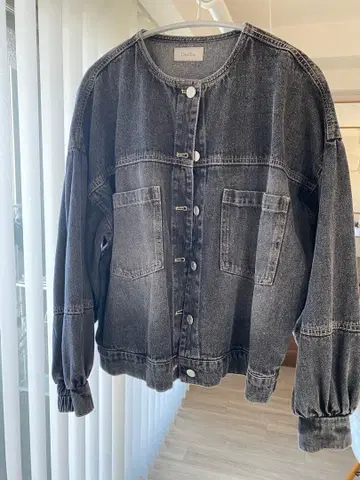 데님 자켓 블랙