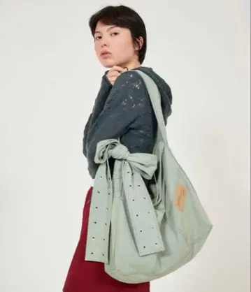 Tina jojun 데님 리본 토트백