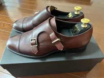 [새상품급] 사니야마초 겐시로 24.5cm 브라운 정품 슈트리&박스 포함