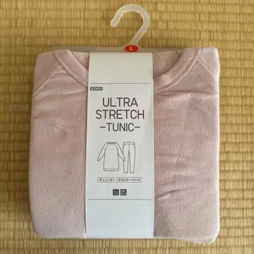 새상품 유니클로 울트라 스트레치 튜닉 세트 (긴팔) L 사이즈 핑크