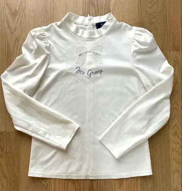 엠즈 그레이시 티셔츠 스팽글 리본