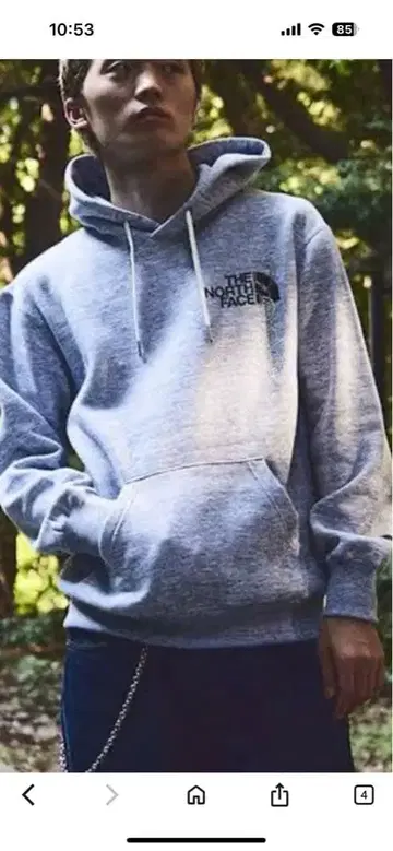 THE NORTH FACE 그레이 후드티 M