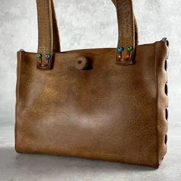 Henri Cuir Handbag Woven Leather Tote