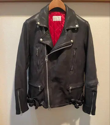 M사이즈/ L.H.P. 더블 라이더 자켓 램 가죽 서모라이트