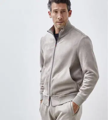 그레이 스웨이드풍 점퍼