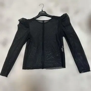 LOULOU 사이즈 2 블랙 메쉬 셔츠