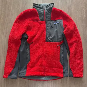 Patagonia 플리스 자켓 남성용 XS 레드/그레이