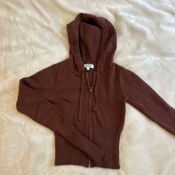 FRANKIE'S BIKINIS 후드 부착 브라운 니트