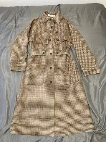 GU rokh 2 피스 코트 M 체크