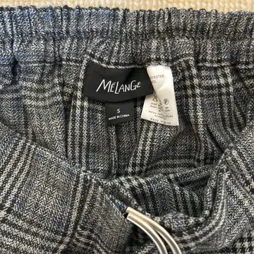 MELANGE 체크 무늬 와이드 팬츠 S