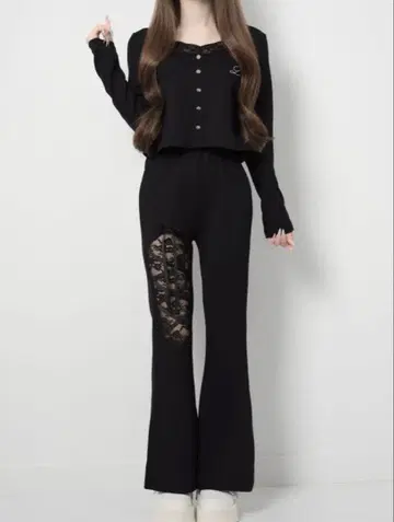 Lumignon Sugar lace ribbon set up BLK