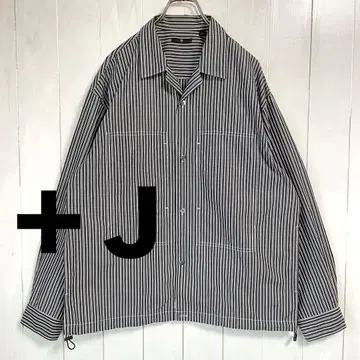 +J 4 포켓 스트라이프 셔츠 라이트 아우터 L 사이즈
