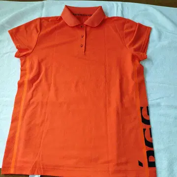 오렌지 피케 셔츠 여성용 1 사이즈