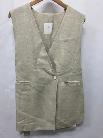 프리미에 아롱디스망 린넨 비스코스 베스트 블랙 38